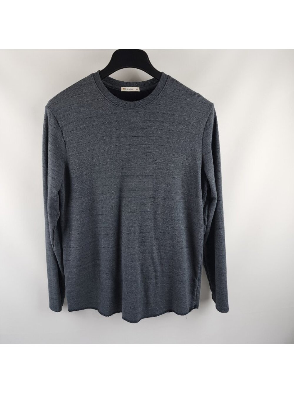 Marine Layer Shirt Mens M/L Gray Textured Striped L/S Crewneck Tee 13802